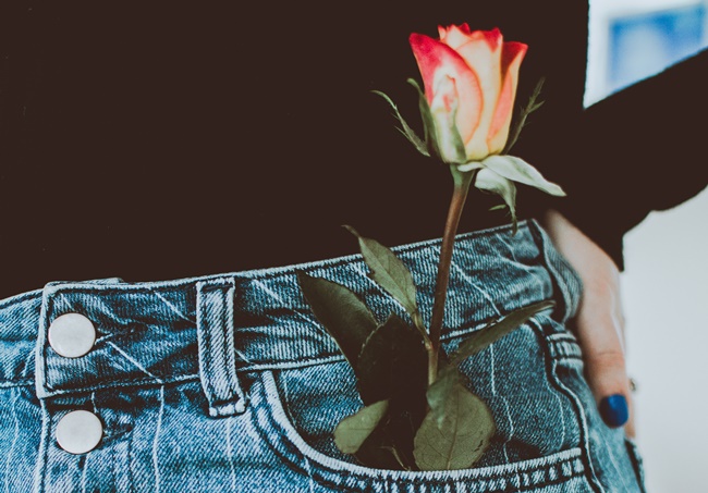 Eine Rose als Zeichen der Wertschätzung